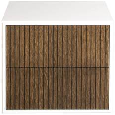 Line 2L Burned Walnut White - Sängbord / Vägghylla