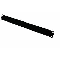 1U blindplade, sort. Til 19" rackskab