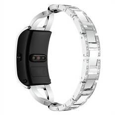 18 mm Rhinestone Decor X Design Metal Watch Band Byte av handledsrem för Garmin Venu 2S / Vivoactive 4S