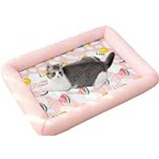 Hundkylmatta, Kyldyna Autokylsystem Självkylningsmatta Katt Icy Madrass Hund Igloo Katt Igloo Sommarsäng(Rosa,S)