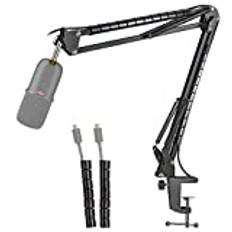 HyperX SoloCast Mic Boom Arm Stand - Justerbart saxmikrofonstativ med kabelhylsa Kompatibel med HyperX SoloCast Microphone från YOUSHARES