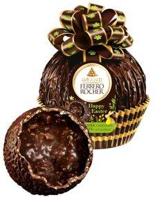 Grand Ferrero Rocher Dark - Stort Hult Mörkt Chokladägg med Hasselnötsbitar 125 gram