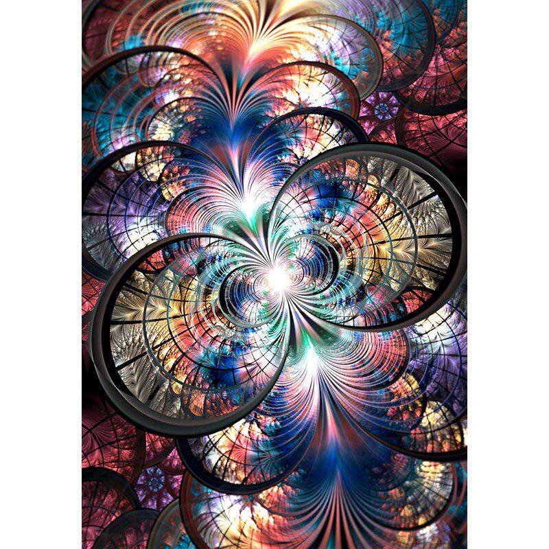 5D DIY diamantmålning Abstract Flower 3D Rhinestone Broderi Korsstygn 30X40CM