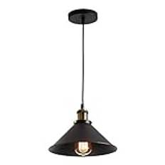 LED Pendelljus, Ljuskronor, Lampa Svart Smidesjärn Lampskärm Country Barn Belysning Taklampa/26Cm/26Cm