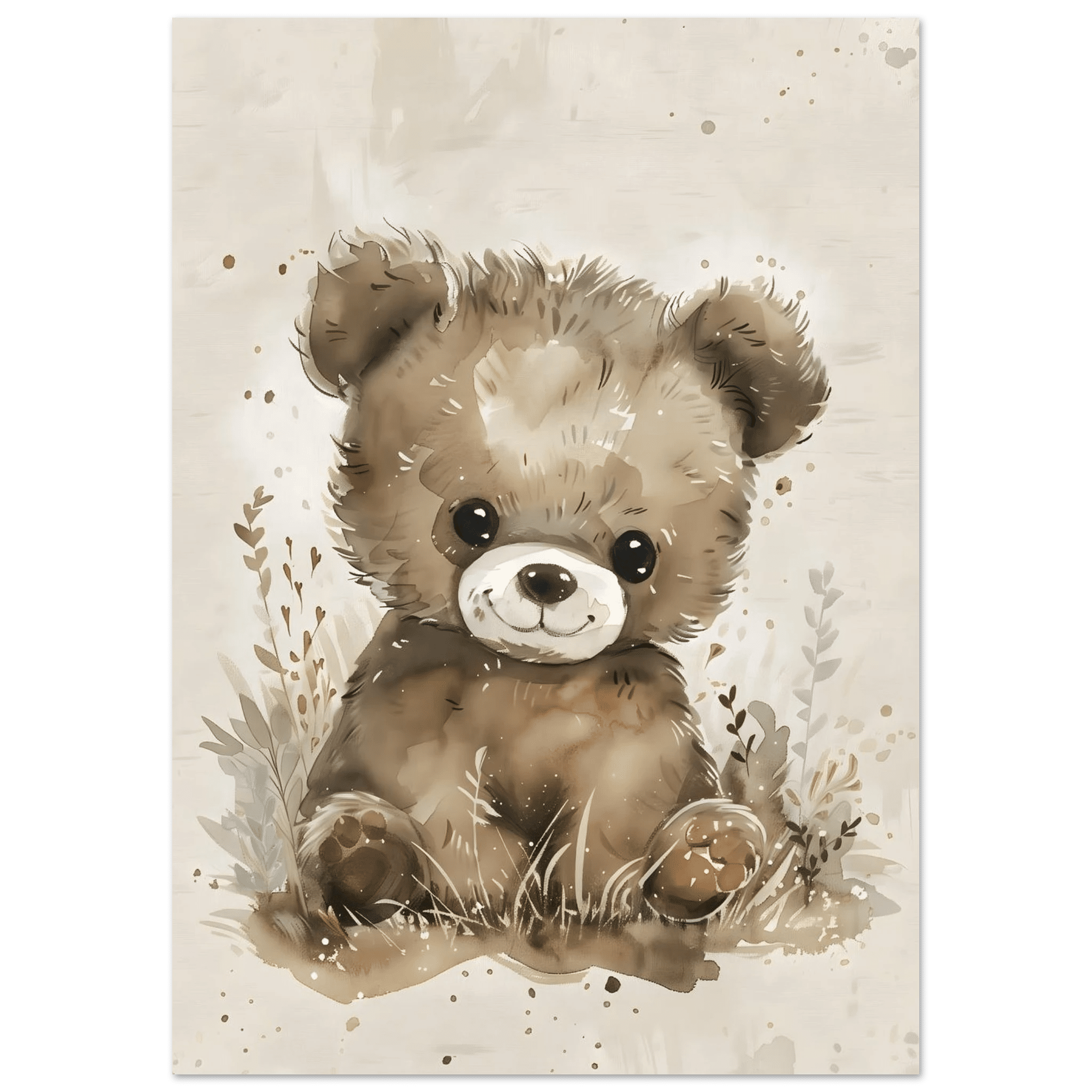 Björnposter-21x29.7 cm / 8x12" / Utan ram / -