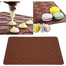 Macarons formmatta, 48 hål macarons bakning silikondyna, non-stick macaron kakform bakplåt, ugn bakform tårta chokladform bakplåt hem bakverktyg
