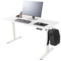 Arebos Elektriskt Höj- och Sänkbart Skrivbord 120x60 cm | Höjd 72–118 cm | Minnesfunktion | Ergonomiskt Stå-Sitt Bord för Hemmakontor, Arbete & Studier | Vit