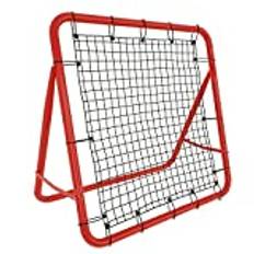 HENGMEI Fotboll rebounder Kickback rebound studsvägg nät baseball rebounder Kickback grind nät vikbar för övningar, fotbollsskott, teknikträning, 100 x 100 x 65 cm