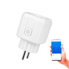 WiFi Stikkontakt med energimåler | Smart Plug | Elmåler til stikkontakt | 16A | Hvid