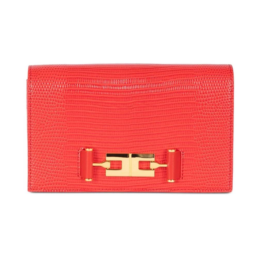 Elisabetta Franchi Groumette Chain Crossbody - Tasker - Dame - Rød - ONE SIZE - Uld