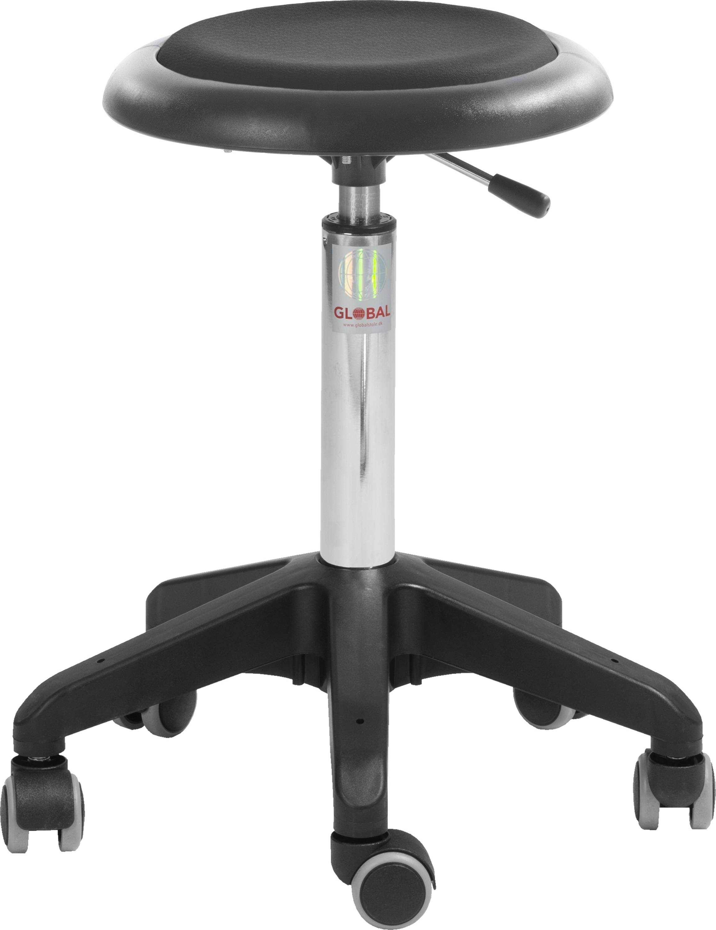 Micro Stol, Sort, PUre Kunstlæder, 52-71 cm
