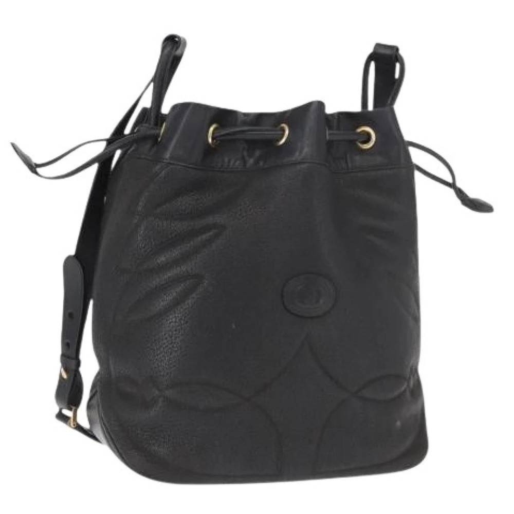 Gucci Vintage Pre-owned Bucket Bag - Vintage - Dame - Sort - ONE SIZE - Læder