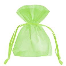 10 stk. XL Gaveposer lysegrøn organza/chiffon 10x15 cm – Eksklusiv indpakning til festen