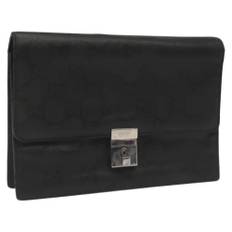 Gucci Vintage, Pre-owned, Dame, Sort, ONE SIZE, Tyl, Pre-owned Canvas clutches