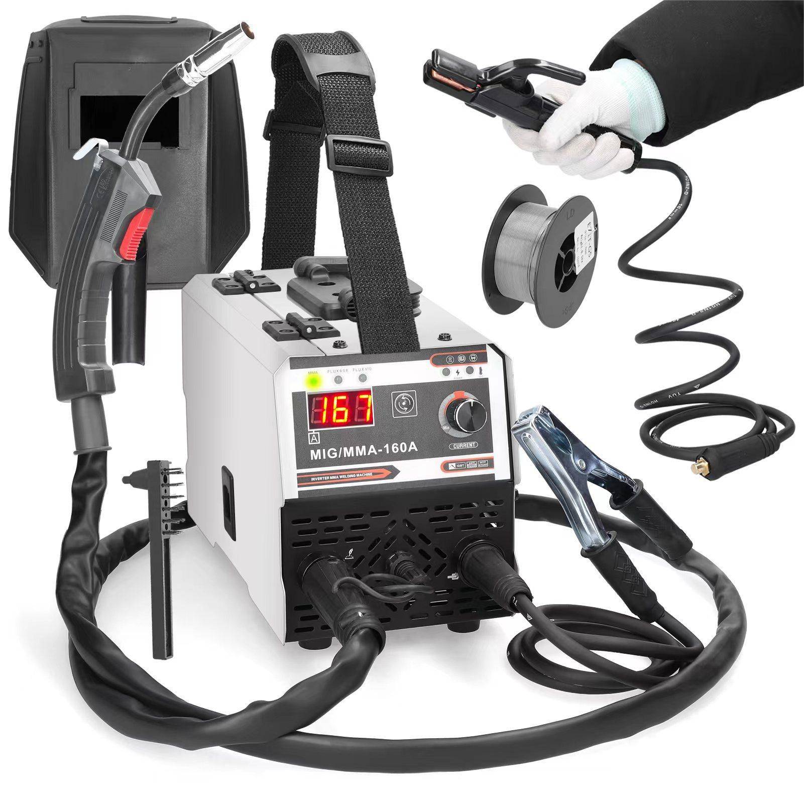 MIG MMA Welding Machine 2-in-1 220V Inverter IGBT Automatic Wire Feeding Contact Welding Gas Arc Welding Machine