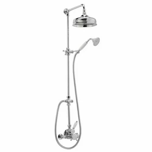 Duschset Huber Victorian 592: Krom med förlängningsrör 75 cm
