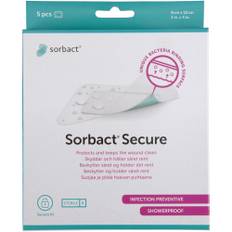 Plaster, Sorbact Secure, 10x8cm, steril, 5 stk, Personlig pleje,