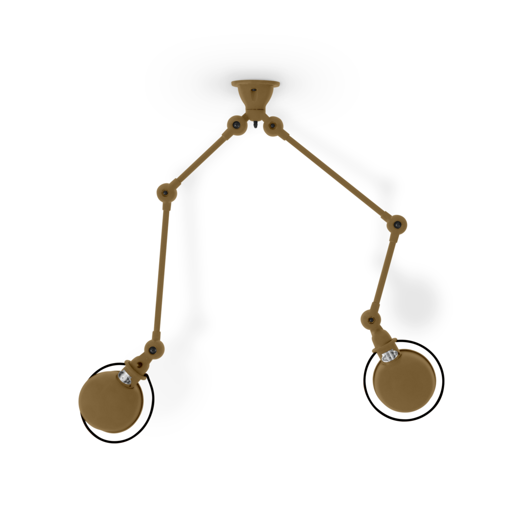 Loft Sky4224 loftlampe fra Jieldé - Pearl gold / Mat