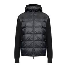 Moncler, Stickade tröjor & koftor, Herr, 2Xl, Kofta med duninsats