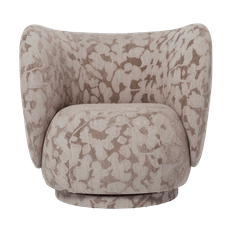 Ferm Living Rico lounge chair fåtölj swivel Cilla-Taupe - Beige