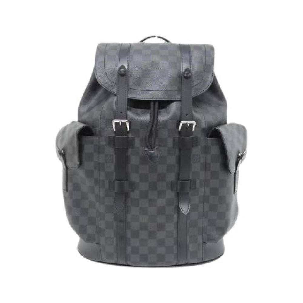 Louis Vuitton Vintage Pre-owned Christopher Damier Graphite Rygsæk - Vintage - Dame - Sort - ONE SIZE - Uld