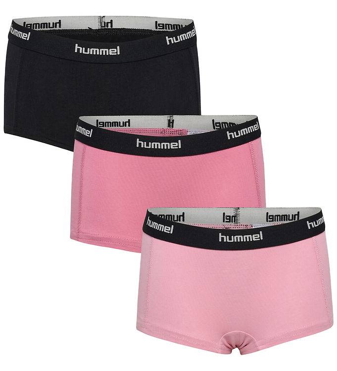 Hummel Hipsters - hmlJR Nala - 3-pak - Pink Nectar/Polignac/Sort - Hummel - 5-6 år (110-116) - Hipsters