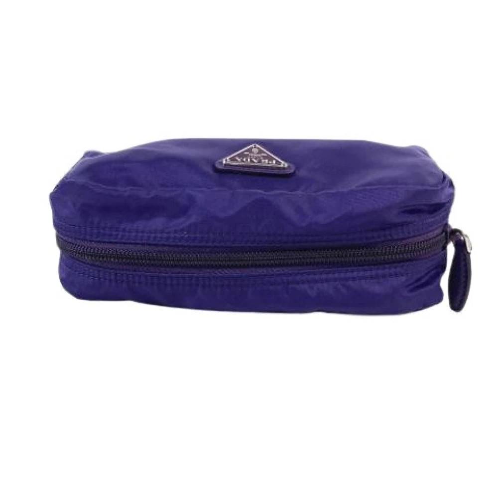 Prada Vintage Pre-owned 1Na350 Pouch - Vintage - Dame - Lilla - ONE SIZE - Nylon