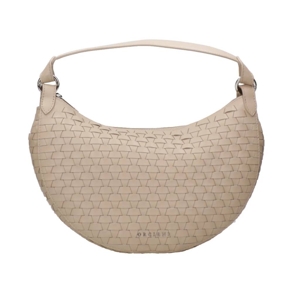 Orciani Flettet læder skuldertaske - Tasker - Dame - Beige - ONE SIZE - Uld