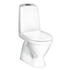 Toalettstol Gustavsberg Nautic 1500 Hygienic Flush för Limning Mjukstängande Hårdsits Vit, Ceramicplus - Installation/montering finns att köpa till
