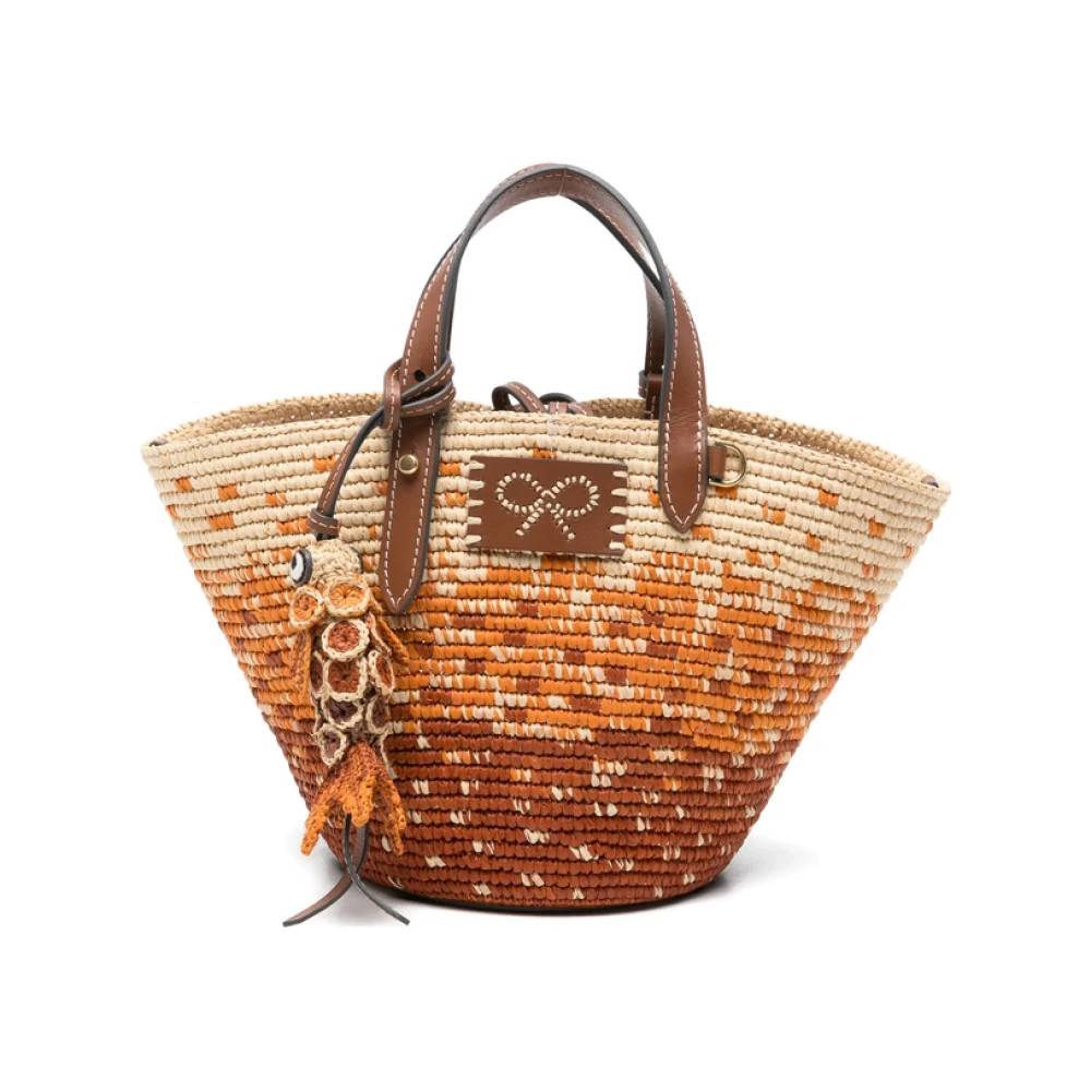 Anya Hindmarch - Dégradé Stor Rund Korgväska i Raffia Väskor - Dam - ONE Size - Läder