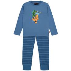 LEGO® Ninjago Pyjamas - LWAris 703 - Blue m. Tryck - LEGO® Wear - 10 år (140) - Pyjamas 2-delad