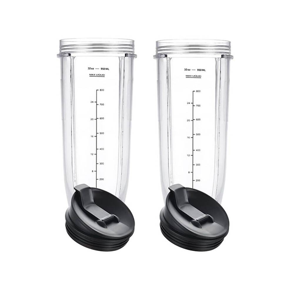 Blender Cups Replacement for 32OZ Cup with Seal Lids Compatible with Auto IQ Series Blenders BL480