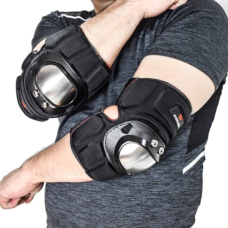 Wosawe vuxen motorcykel knäskydd skateboard skridskoåkning åka knäskydd motocross knäskydd motorcykel skyddsutrustning - Armbågsskydd