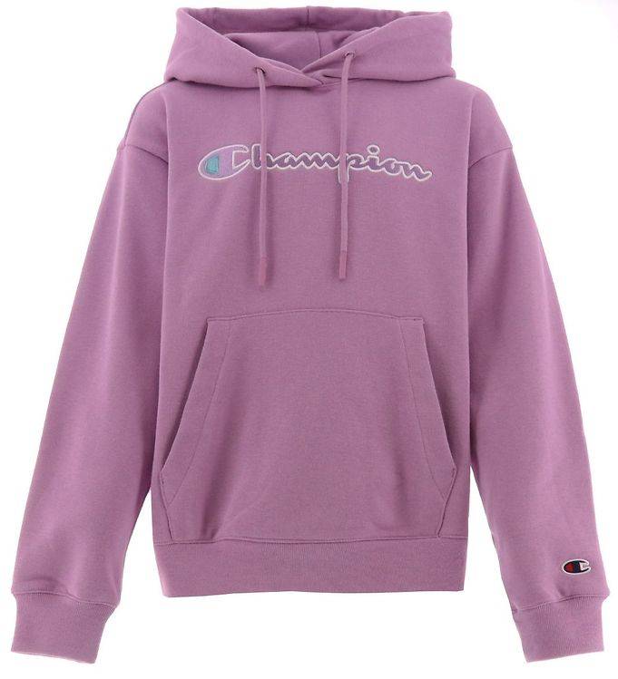 Champion Hoodie - Lila m. Logo - Champion - 18-20 år - Hoodie
