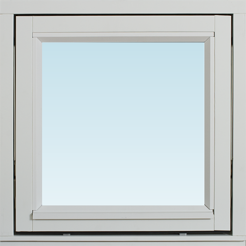 Svenska Fönster SF vridfönster 580x580mm 1-luft, insida trä utsida trä, 3-glas  (6x6)