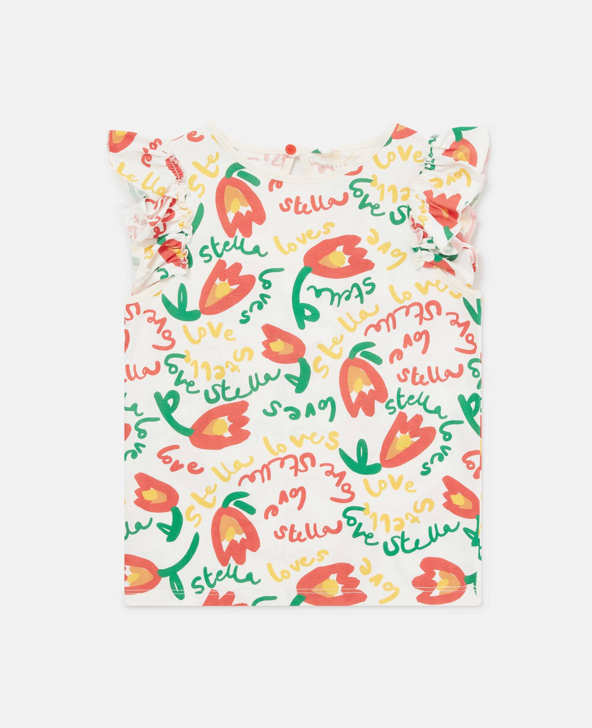 Stella McCartney - T-Shirt aus Jersey mit Blumen-Print, , Größe: 3