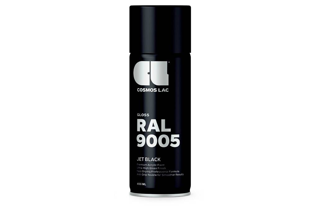 Cosmos Lac sprayfärg, RAL9005 - Djupsvart