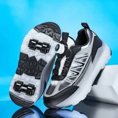 1 Pair Men&#39;s Colorblock Splice Casual Sports Outdoor Rotating Buckle Fabric Splice Athletic Roller Skate Shoes, Running Shoes Suitable For Outdoor, Mu - Black - EUR34,EUR35,EUR36,EUR37,EUR38,EUR39,EUR40,EUR32,EUR33