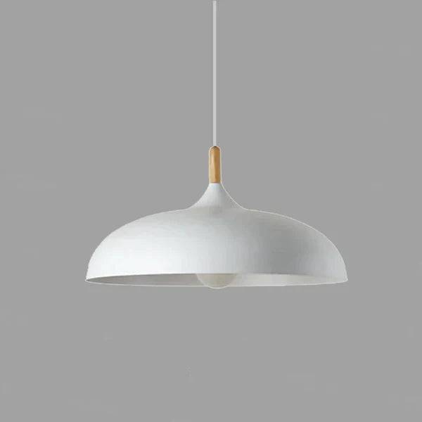 ScandiLuxe Taklampa - Skandinavisk Ek Trädesign - Vit / Kall vit / dia35cm X h23cm