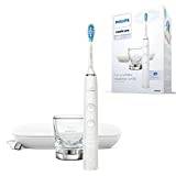 PHILIPS HX9911/27 Sonicare Diamondclean 9000 - elektrisk tandborste, idealisk för djuprengöring, med USB-resefodral och laddningskopp, Vitt och blått, 4-teiliges Set