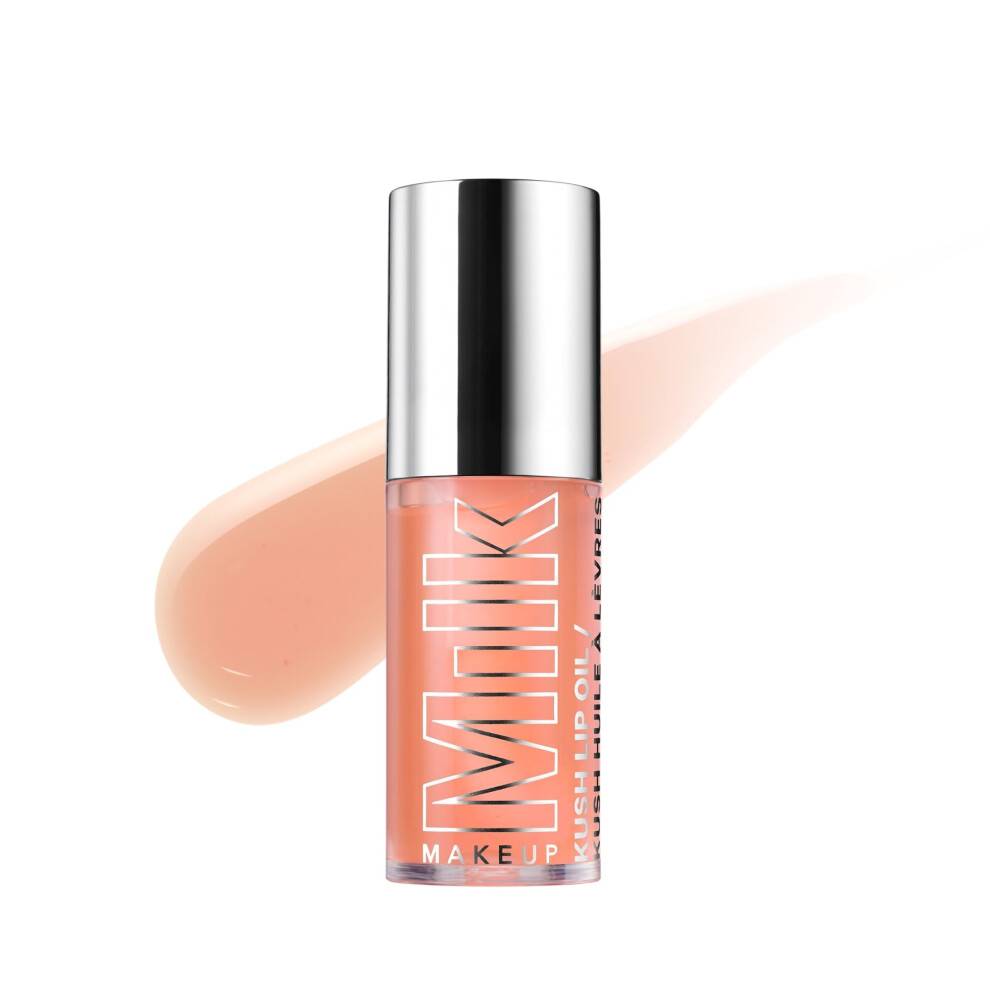 Mælk Makeup Kush Lip Oil Cookie Dough (Rosy Beige) - 0,18 oz - Naturlig ren farvetone - Letvægt & ikke fedtet - Tahitisk vaniljesmag - Vegansk pa