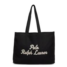 POLO RALPH LAUREN Embroidered Canvas Tote |Svart |One Size