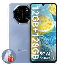 Blackview SHARK 6 5G 6.88 inch NFC Android 15 5G 8+16GB/128GB 120HZ Smartphone 4GB+128GB blå