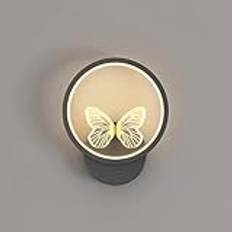 Väggljus LED -väggskonnar Moderna väggljusfjärilsväggslampan fixtur, 13W Headboard Lighting Fixture, takkronor