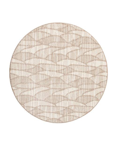 Vermont rund mörkbeige - matta med gummibaksida Rund 133 cm - Beige (Rund 133 cm)