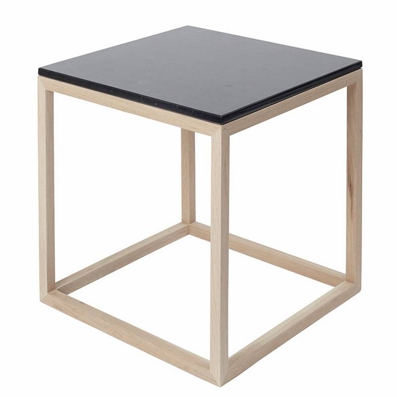 Kristina Dam The Cube Bord Small - Sort Marmor/Eg