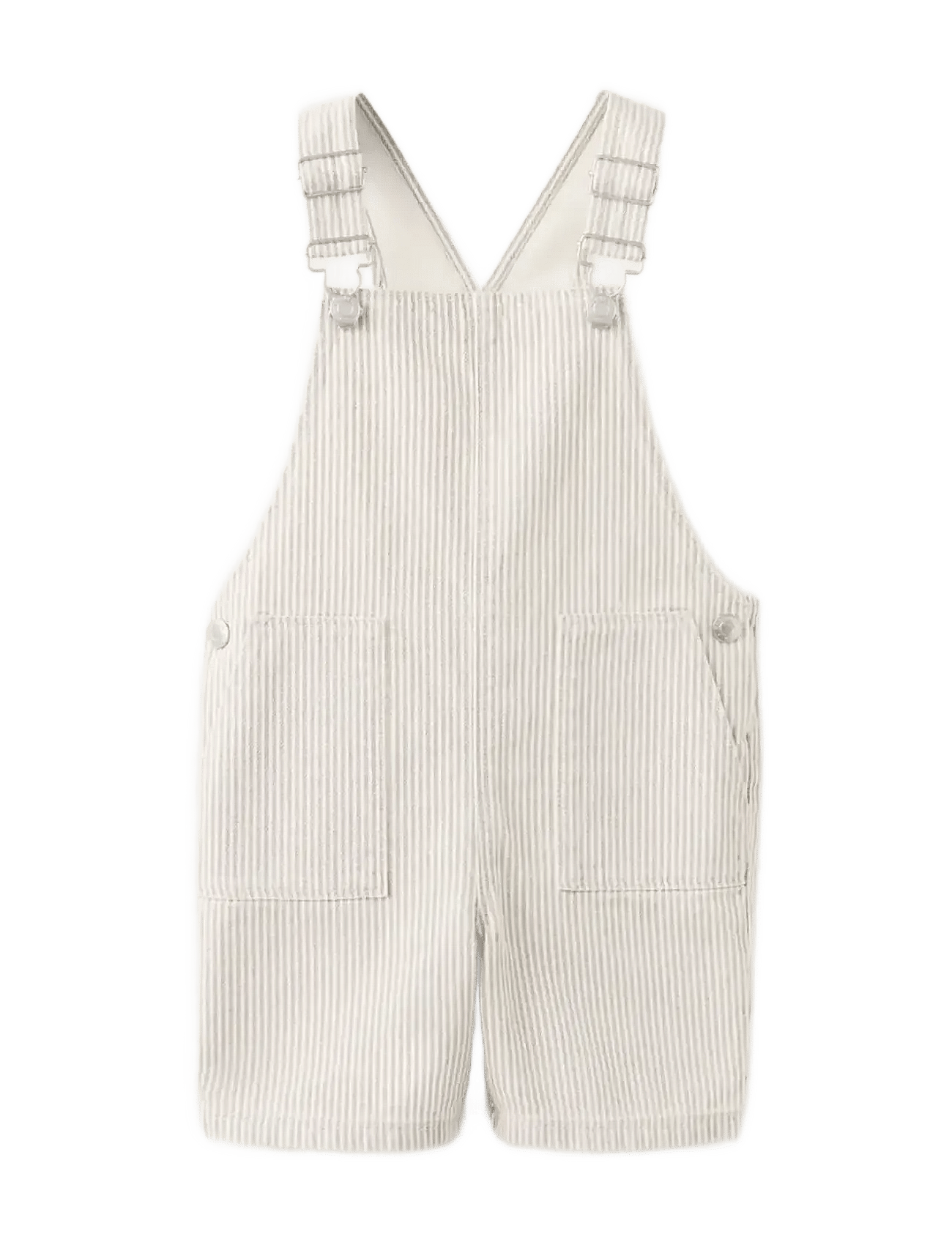 MANGO Striped Short Dungarees | Cream | 18-24M