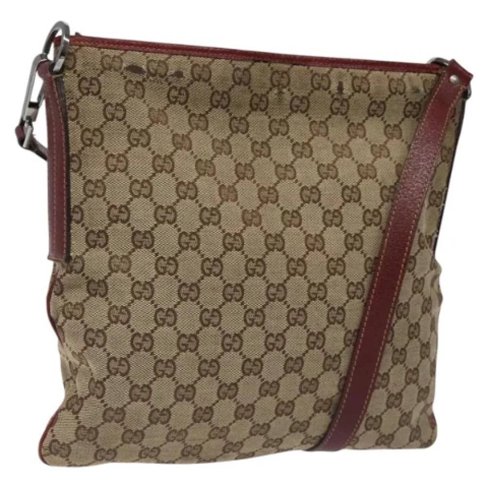 Gucci Vintage Pre-owned Canvas gucci-tasker - Vintage - Dame - Beige - ONE SIZE - Uld