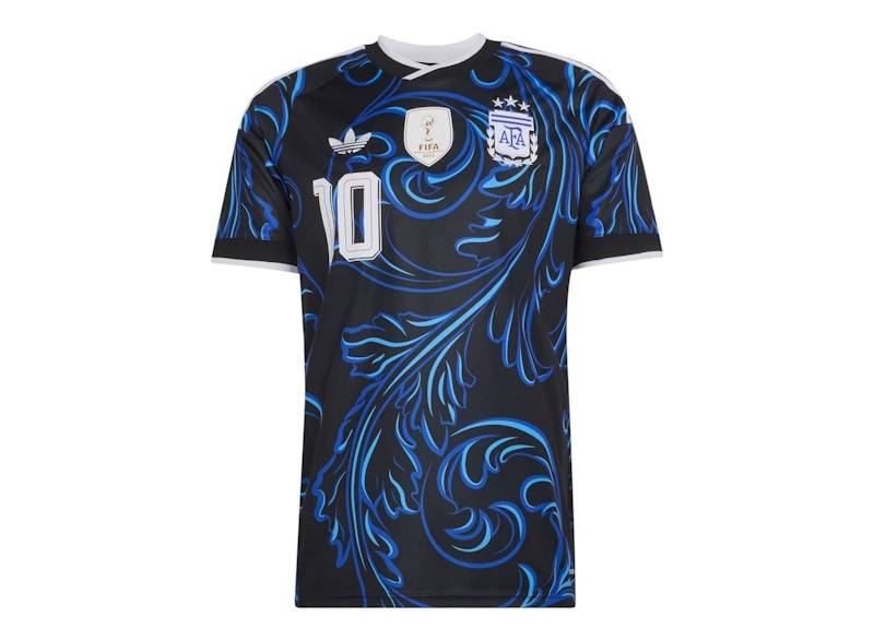 adidas Argentina 26 Away Messi Jersey Black/Lucid Blue/Blue Burst - XXL / Standard