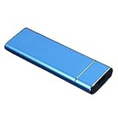 AMZLORD NVME hårddiskhölje, USB 3.1, USB 3.0, SSD, Caddy fodral, 10 Gbps, typ C, hårddiskfodral, hölje för extern hårddisk, aluminiumlegering, M.2 M-nyckel (blå)